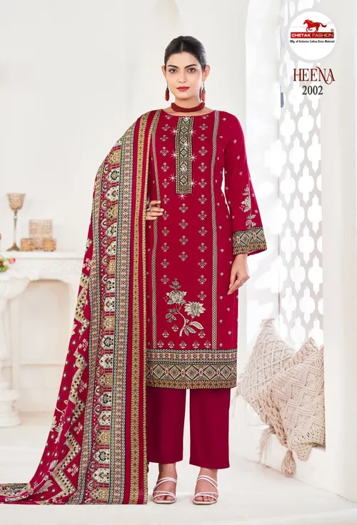 CAMRIC COTTON  PRINT GALA WORK  SWAROSHKY WORK  LESS PATI STICH  CHUDITHAR MARERIAL (2.50MTR)